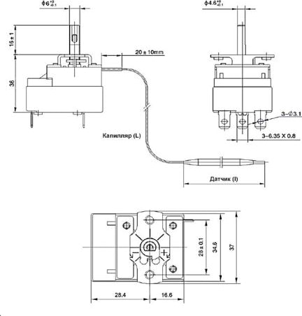 Терморегулятор TR-159 (от +50 до 300°С, ток нагрузки 16А)