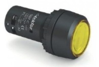 Кнопка плоская, с пружинным возвратом, с подсветкой, LED, NO, 220V, желтая (SB7-CW3561-220V)