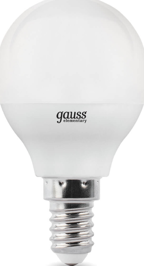 Лампа Gauss Elementary LED  Шар 6W 220V E14 4100K 450Lm