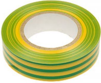 Изолента (0,13mm x 19mm x 20m) желто-зелёная (ELUX)