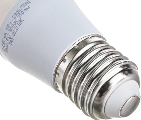 Лампа LED-СВЕЧА-standard 10Вт 230В Е27 3000К 900Лм ASD