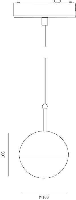Светильник-шар подвесной системы SLIM, 6Вт, 48В, белый, SL-SLIM-SFWH-6-CCT