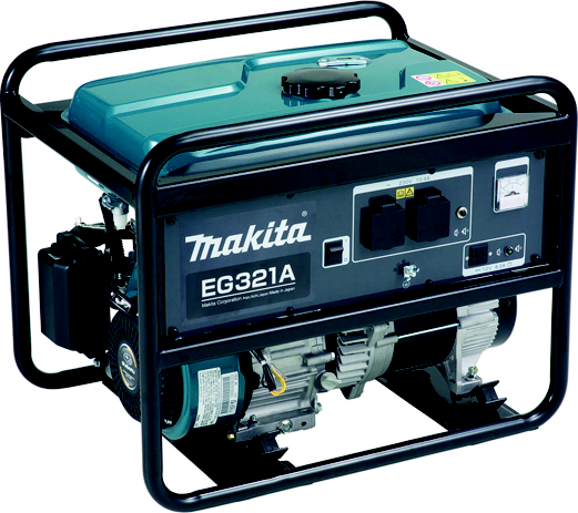 Генератор бензиновый EG321A(3,2кВт, 230В 50Гц, 12B 8.3Гц, 61кг Makita)
