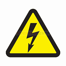 Знак электробезопасности "Опасность поражения электротоком "100*100*100 мм Rexant (1лист - 5шт.)