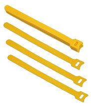 Хомут-липучка с мягкой застежкой 135*14мм, желтый (уп. 10шт) RIPO