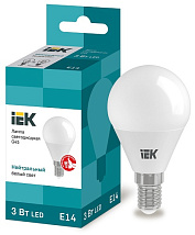Распродажа_Лампа LED шар LED-G45 eco 3Вт 230В 4000К E14, 270Lm IEK
