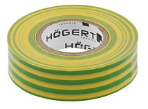 Изолента ПВХ 0.13 mm x 19 mm x 20 m, желто-зеленая HOEGERT