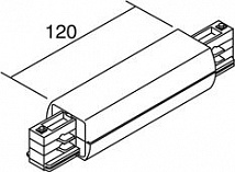 Соединитель центральный (пит.) 7603-10-W20 серый овал.