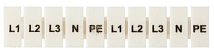 Маркеры для JXB-ST 2,5 с символами "L1, L2, L3, N, PE" (100 шт.) EKF PROxima