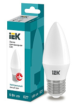 Распродажа_Лампа LED свеча LED-C35 eco 5Вт 230В 4000К E27,  450Lm IEK