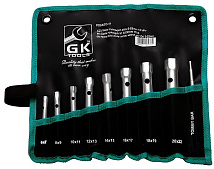 Ключи торцевые трубчатые, набор 6-22мм (9пр., сумка) / GK TOOLS