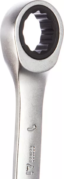 Ключ рожково-накидной с трещоткой 17 мм CrV TOPEX