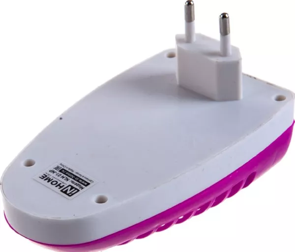 Ночник светодиодный москитный NLM 01-MP розовый с выключателем 230В IN HOME