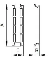Фиксатор кабеля для К/К Insta 100х60 Экопласт