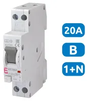 АВДТ KZS-1M B20/0.03 1+N, 30мА, тип А, 6кА (верх. подкл.) ETI