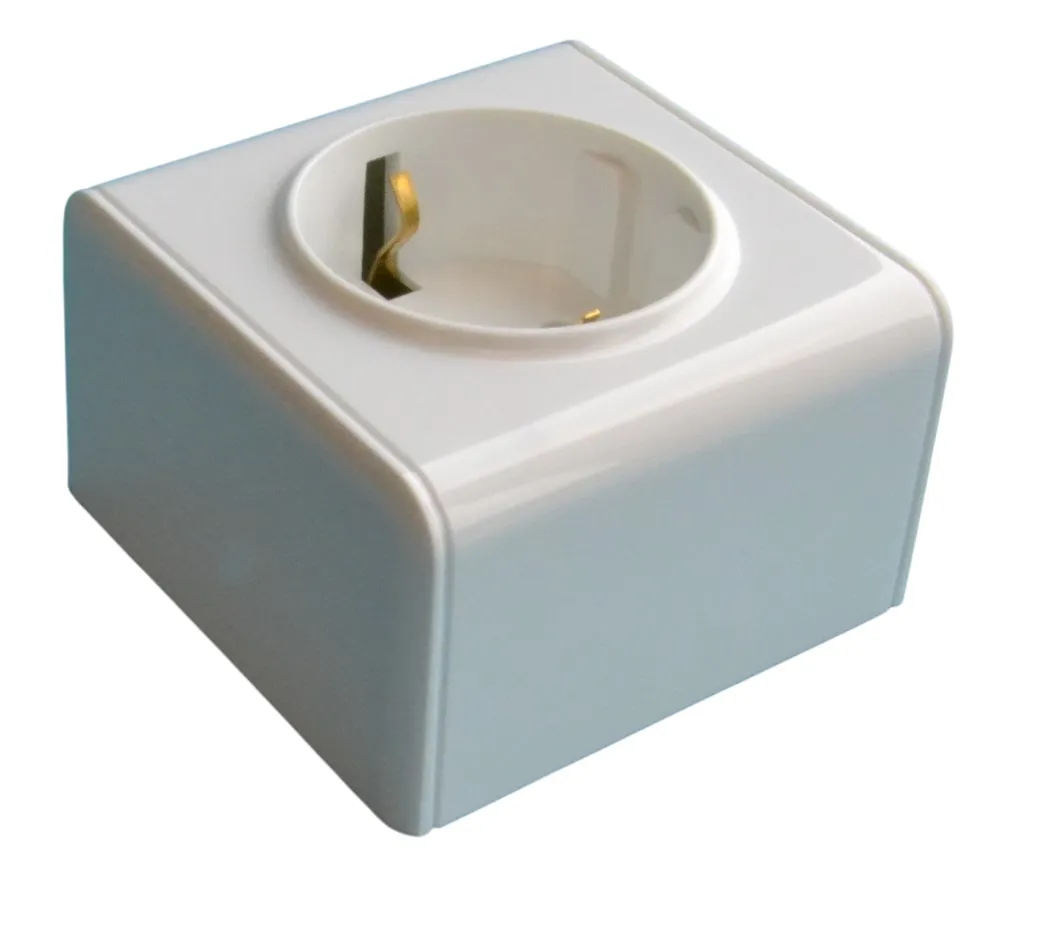Розетка ОУ 1-я с/з белая SD-S005W "Стандарт" AWSproducts