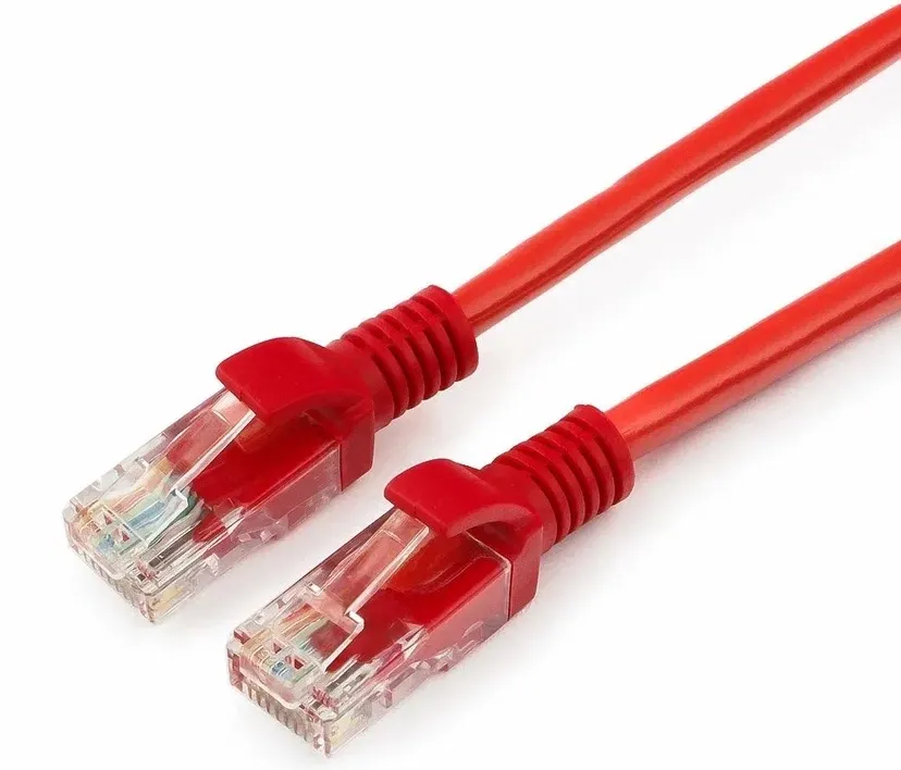Патч-корд 0,5м UTP Cat.5e RJ45 красный (AWSPRODUCTS)