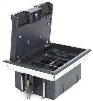 Люк в пол на 4 поста (45х45 мм) с суппортом и коробкой, LUK/4 Ecoplast