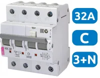 АВДТ KZS-4M C32/0.03 3+N, 30мА, тип АC, 6кА ETI