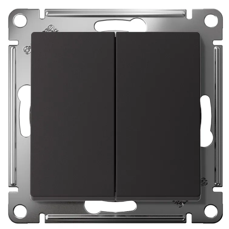 Выключатель проходной 2-кл. Карбон AtlasDesign (б.к.) SE 