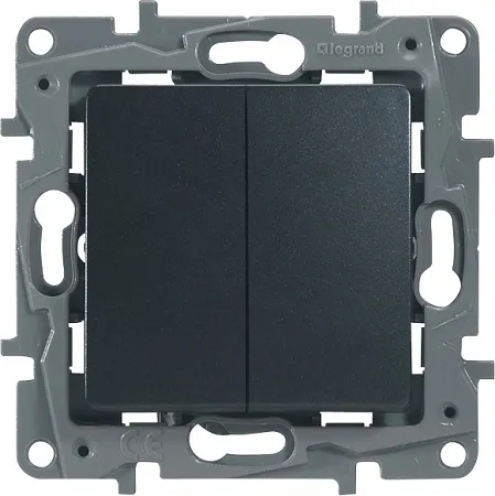 Выключатель 2-кл. Антрацит ETIKA LEGRAND
