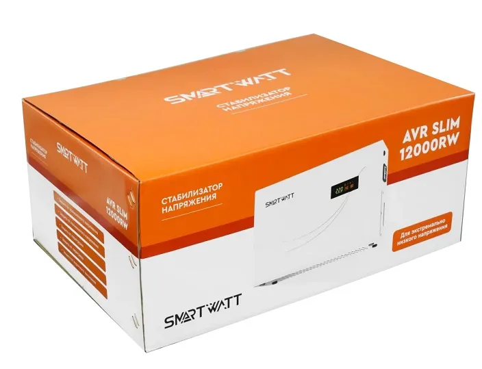 Стабилизатор напряжения AVR SLIM 12000RW (12000ВА 220 +/-8% Uвх 100-260В) релейный, настенный