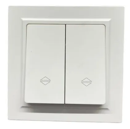 Выключатель жалюзи 2-кл. белый U1A-019 SoftTouch "Uno" AWSproducts