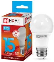 Лампа LED A60 Е27 4000К 15Вт 1350Лм IN HOME