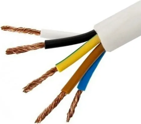 Кабель ПВС 5*1 380V (отмотка) белый