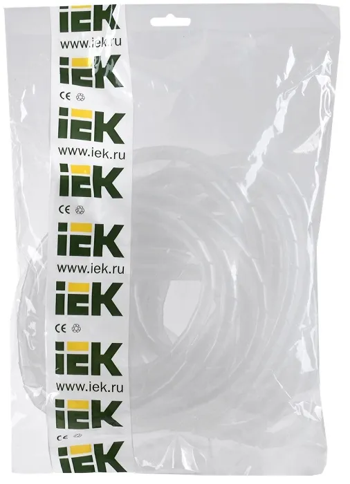 Спираль монтажная 10-7,5 белая (10м) (IEK), уп
