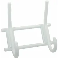 Вешалка 2-х крючковая снежно-белая пластик (1ш.) (ХС)