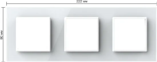 Рамка 3-я Белый (стекло) Livolo