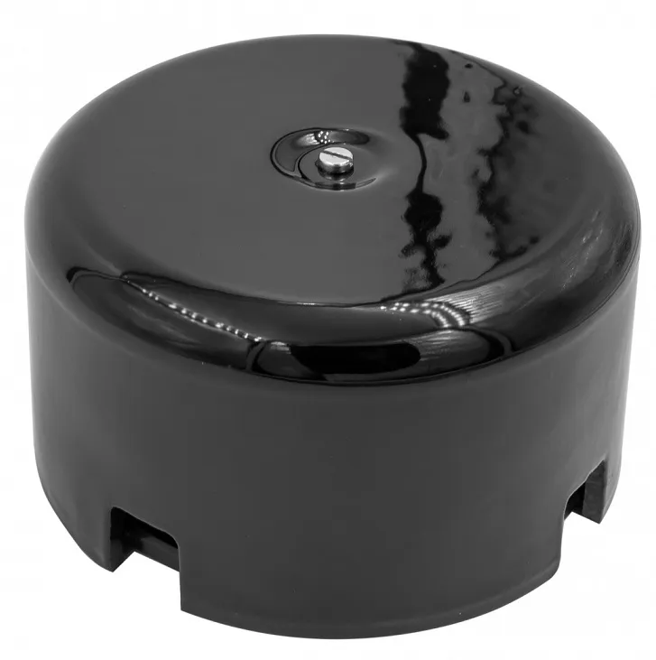 Коробка распред. 90х60мм Черный (керамика) Bironi