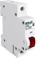 Лампа сигнальная на DIN 1P крас. LED ЛС-101 220В Dekraft