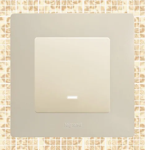 Выключатель 1-кл. с подсветкой Сл.Кость ETIKA LEGRAND