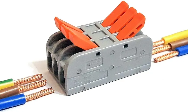 Клемма рычажковая проходная 6 отверстия 0,2-4 уп3шт СМК222-4111серDORI, уп