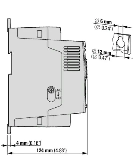 Преобразователь частоты DC1-342D4N-A20CE (380В 2,2А , 075кВт)