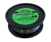 Припой в катушке ПМ 0.8 мм, ПОС 61 без канифоли 100 гр 5-100