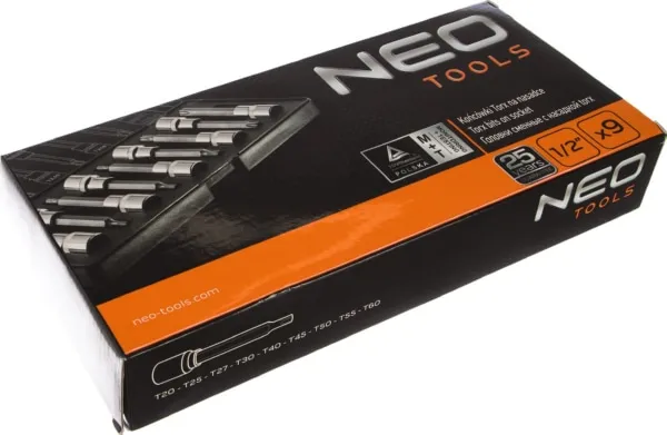 Головки сменные с насадкой Torx  100мм, набор 9 шт.  (NEO), ком