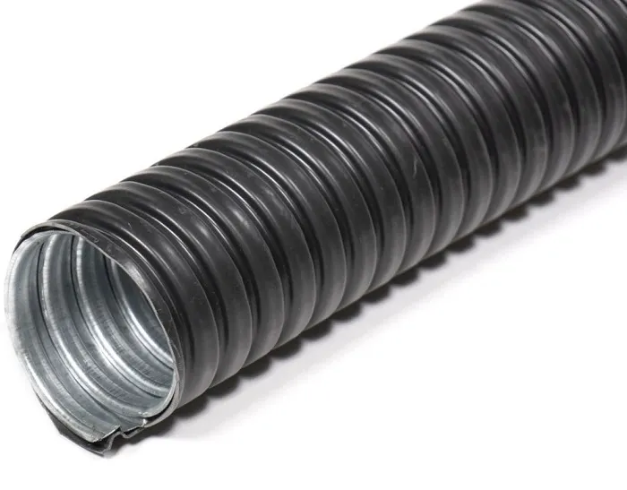 Металлорукав в ПВХ изол. 18 черный Р3-ЦП нг Гофроматик (20м)