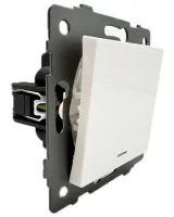 Выключатель проходной 1-кл. с подсветкой белый A-004W "Аура" AWSproducts