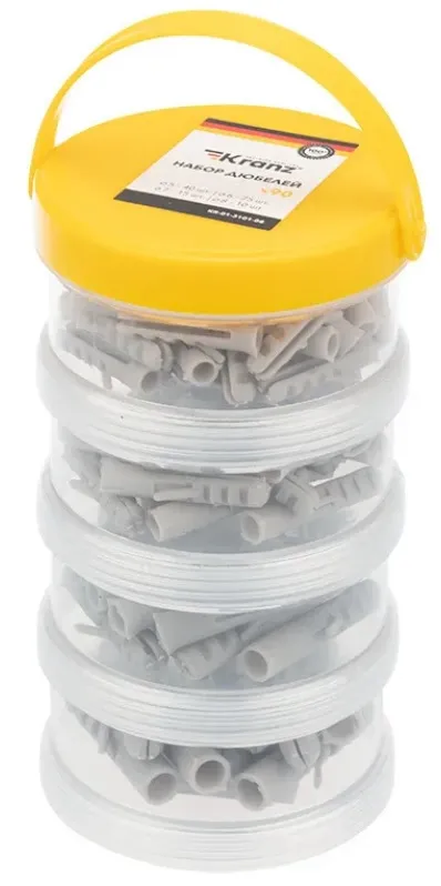 Набор дюбелей (90 шт/уп) KRANZ, уп