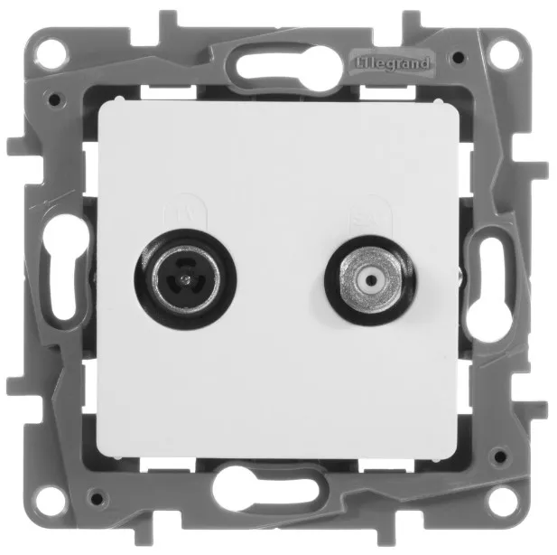 Розетка TV/SAT (2-я) Белый ETIKA LEGRAND