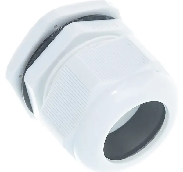 Кабельный ввод PG25 (16-21 мм) серый пластик (2 шт) IP54 (DORI), уп