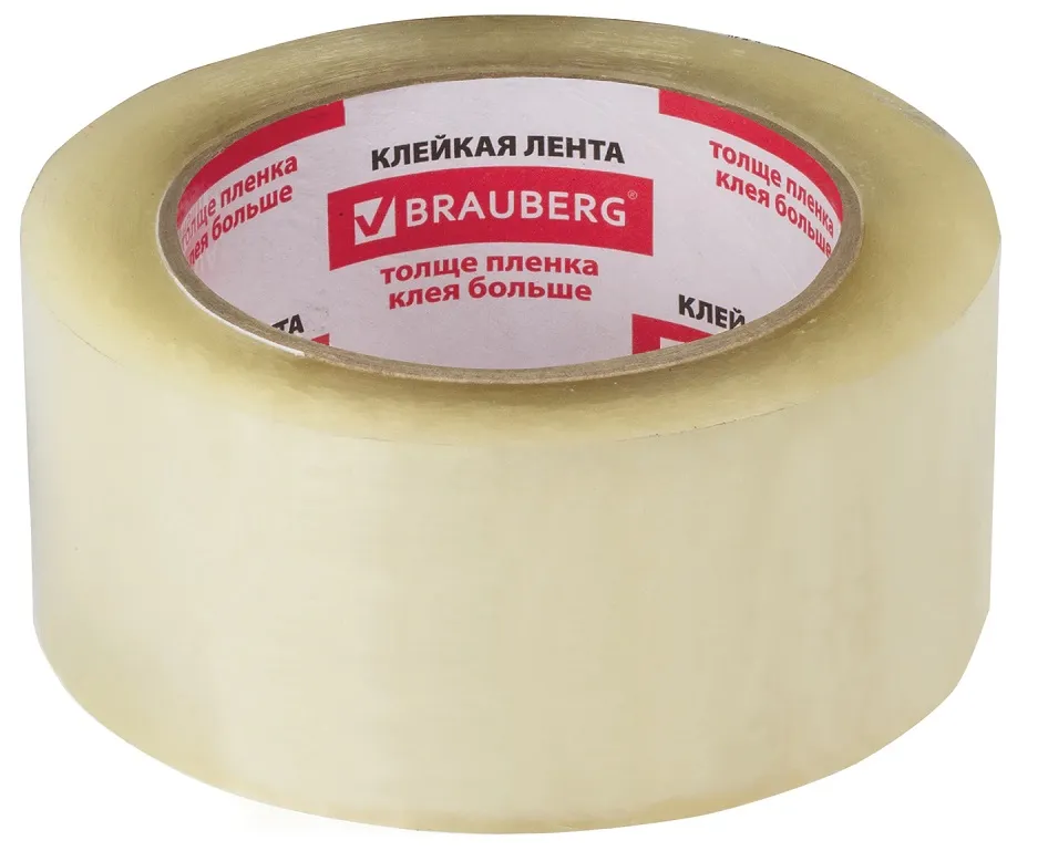 Лента/скотч клейкая прозрачная 48 мм х 100м, 45мкм BR