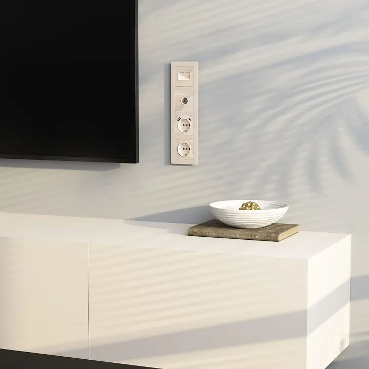 Розетка TV Айвори акрил WERKEL