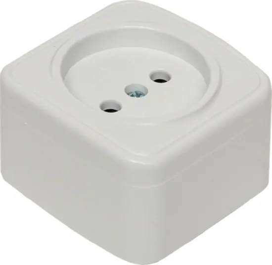 Розетка ОУ 1-я б/з Белый Минск EKF