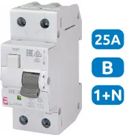 АВДТ KZS-2M B25/0.03 1+N, 30мА, тип АС, 10кА ETI