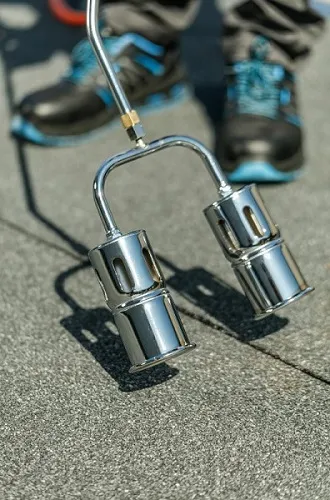 Горелка газовая кровельная двойная, набор (горелка 100см, шланг 5м, мах 1850°C) HOEGERT, ком