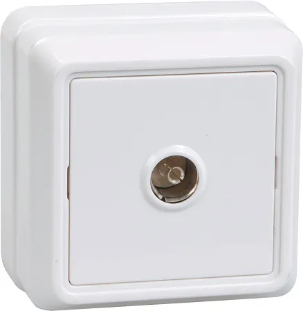 Розетка ОУ TV белая Октава IEK